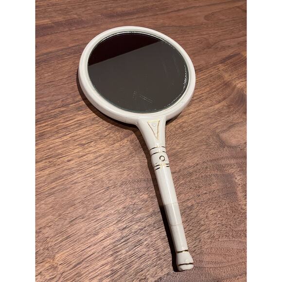 Vintage Hand Mirror Ceramic Blonde Woman, French Inspired, McRae's 1970s, Old - Picture 3 of 9